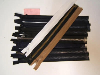 10 Reißverschlüsse, Perlon, grobe Zähne, teilbar, 5,8mm, Länge 30cm - Bild 1 von 2