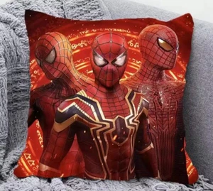 Spiderman Cushion Cover 40 X 40 cm Case NEW Home Decor Super Hero Square - Picture 1 of 1