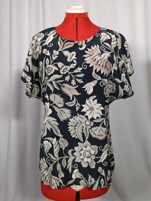 Camisa Max Mara MAXMARA Mainline Medianoche Floral Seda Oscura Italia Foto 1 de 4