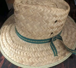 Authentic Amish Made Straw Shade Hat Field Hat Men's Large - Picture 1 of 5