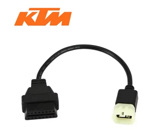 Prise moto KTM 6 pins vers OBD2 | Outil de diagnostic moto - Imagen 1 de 1