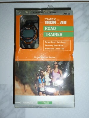 Timex T5K212 Hombre Ironman Road Trainer HR Tono Plateado Naranja Acento Bisel Gris Foto 1 de 4