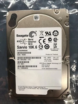 Seagate Savvio 10K.6 600GB SAS  6Gb/s HDD ST600MM0006 2.5" - Image 1 of 3