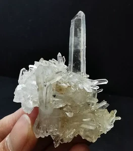 27.8g Top Quality Natural Clear Quartz Crystal Cluster Specimen China - Picture 1 of 19