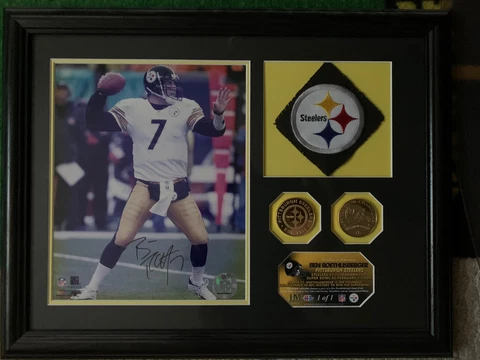 Ben Roethlisberger 1/1 autograph plaque Cover
