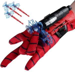 Launcher Giocattolo con Guanti Costume Spider-Man Web Shooter Dart Blaster - Foto 1 di 13