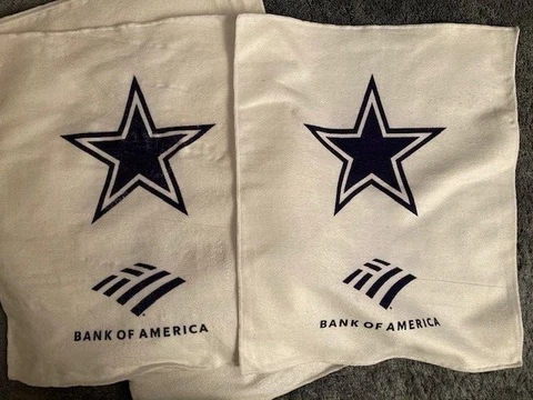 Lot of 2 DALLAS COWBOYS HOME WHITE RALLY TOWELS grab fast ! OPENING NIGHT BRADY Cover