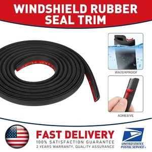 For Chrysler Models Car Windshield Weather Seal Rubber Trim Molding Cover 10Feet - Picture 1 of 20