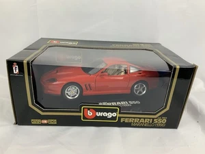 Bburago 1:18 Ferrari 550 Maranello (1996) Red Diecast Model Car in Box - Picture 1 of 5