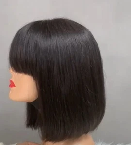 Human Hair Bob Wig 3*1 lace fringe bob wig - Bild 1 von 3