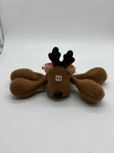 Juguete de peluche vintage Hallmark Rodney Reno Navidad Peluche Algodón Marrón - Imagen 1 de 4