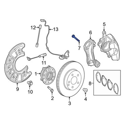 For Mercedes-Benz E53 AMG 19-25 Disc Brake Caliper Anchor Plate Bolt Foto 1 de 4