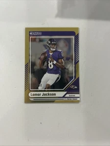 Donruss Lamar Jackson Press Proof Ravens Football Card /50 GOLD - Picture 1 of 2