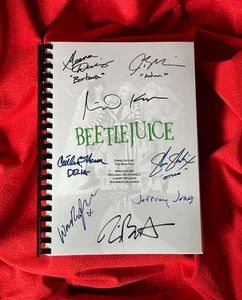 BeetleJuice Movie Script, Cast Printed Signatures, Signed, Gift, Film  - Picture 1 of 6