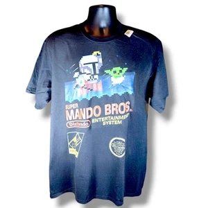 Dintendo Super Mando Brothers 8 Bit Black T-Shirt Size XL Parody Super Mario Bro - Picture 1 of 4
