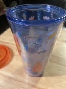 Starbucks Fall Leaves & Birds Tumbler mit orangem Deckel - Bild 1 von 3