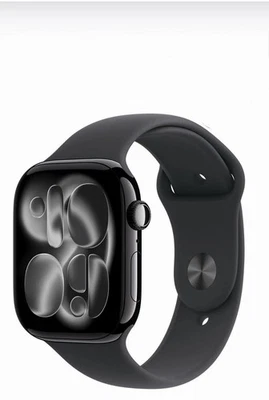 Versiegelt Apple Watch Series 11 4G46mm Aluminium Jet Black Sport Band Black M/L - Bild 1 von 3