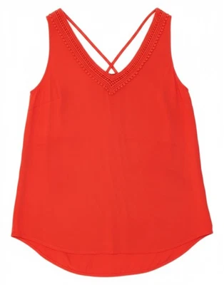 OASIS Womens Sleeveless Blouse Top UK 8 Small Red Viscose BL20 - Image 1 of 4