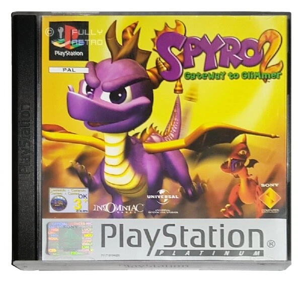 SPYRO 2: GATEWAY TO GLIMMER (PLATINUM RANGE) (PS1 Game) Playstation A - Image 1 of 1