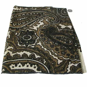 1 Yard x 27" Wide Large Paisley Print in Brown Heavweight Canvas Fabric Material - Foto 1 di 9