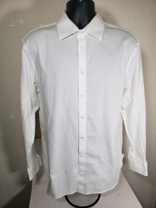 John Varvatos weißes Hemd 100 % Baumwolle neu ohne Etikett Größe 16,5 super selten - Bild 1 von 5