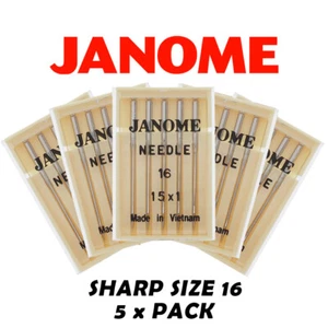 Janome Sharp Size 16 Heavy Duty Needles x 5 | Denim Jeans Leather | DC2150 725S - Bild 1 von 1