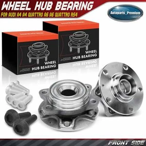 2x Front Wheel Hub and Bearing Assembly for Audi A4 A4 Quattro A6 A6 Quattro RS4 - Picture 1 of 8