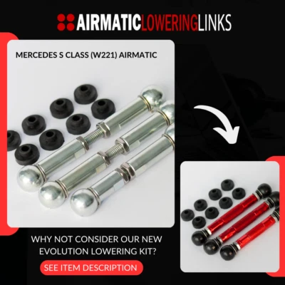 AIRMATIC LOWERING LINKS 🏅MERCEDES S550 SINISTRA ABBASSAMENTO S320 S350 S500 W221 AIRMATIC - PREMIUM REGOLABILE