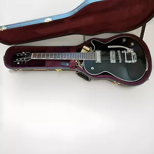 Gretsch G5230T Electromatic Jet FT w/ Bigsby Black + G6238 Case + Strap, Strings - Picture 1 of 13
