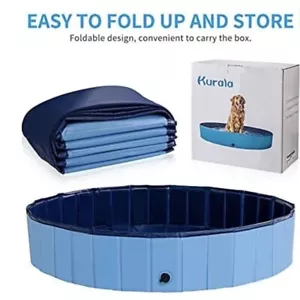 Kurala 63 Inch Large Foldable Portable Dog Pool Collapsible Pet Bathing Tub - Picture 1 of 5