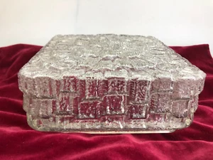 Pantalla de lámpara cristal de repuesto plafoniere cristal de hielo años 60/70/80 - Imagen 1 de 6