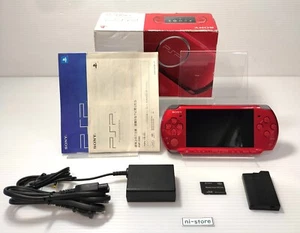 SONY PSP-3000 PSP 3000 Console Red Complete in box Region Free w/2GB- Excellent+ - Picture 1 of 21