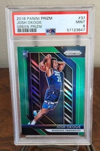 2018-19 Panini Prizm Green JOSH OKOGIE #37 Rookie Card  RC PSA 9 Mint - Imagen 1 de 2