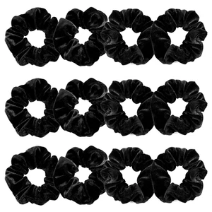 12 Pieces Hair Scrunchies Velvet Elastics Scrunchy Bobbles Soft Hair Bands Hair - Picture 1 of 12