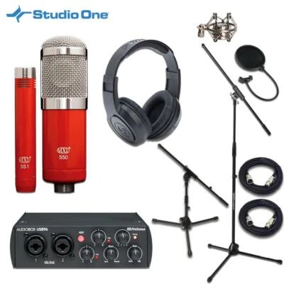 PreSonus AudioBox USB 96 25th Interface MXL 550/551R Studio Bundle w/ Studio One - Image 1 of 4