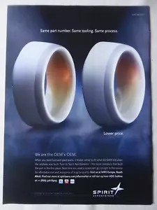 9/2013 PUB SPIRIT AEROSYSTEMS LICENSED SPARE PARTS OEM MRO ORIGINAL AD - Picture 1 of 1