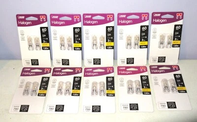 10 Packs ~ 20 Bulbs ~ Feit Light Bulb Lamp G9 T4 ~ 60W Watt ~ Free Shipping! - Image 1 of 2