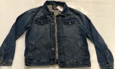 Chaqueta vaquera The Childrens Place azul para niños talla grande 10 - 12 bolsillos NUEVA Foto 1 de 3