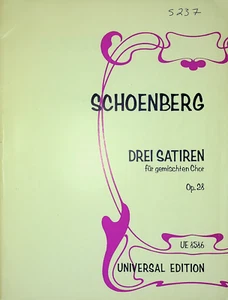 Arnold Schoenberg - Drei Satiren Op. 28 (Three Satires for Mixed Choir) Score - Picture 1 of 10
