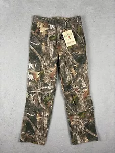 Pantaloni cargo testa rossa giovani 2XL legno mimetico silenzioso nascondi caccia viaggio campeggio - Foto 1 di 13