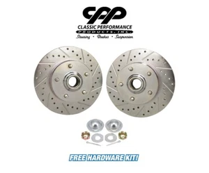 1969-72 CHEVELLE GTO 1968-69 CAMARO FIREBIRD FRONT DRILLED SLOTTED BRAKE ROTORS - Picture 1 of 4