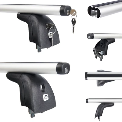 Barres de Toit pour Opel Vectra C Break 03-08 avec points de fixation 120cm 75kg - Photo 1/4