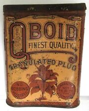 QBOID Granulated Plug EMPTY Upright Pocket Tobacco Tin Larus & Bro Richmond VA