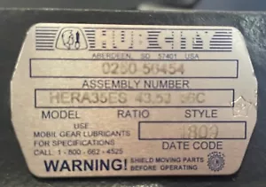 0250-56454 HUB CITY HERA GEAR REDUCER - Picture 1 of 6