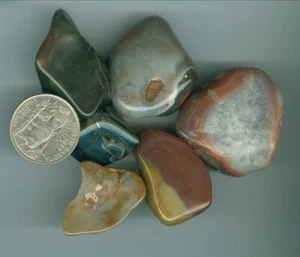 109 Gramm natürlicher amerikanischer Jaspis & Achat grob poliert grob - Bild 1 von 1