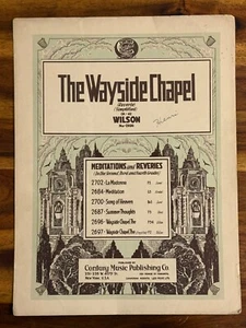 The Wayside Chapel Reverie Simplified Sheet Music GD Wilson Calvin Grooms - Picture 1 of 6