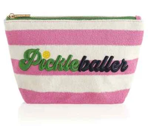 Pickleball - Pickleballer Reißverschlusstasche Kosmetiktasche Carry-All by Shiraleah Neu mit Etikett - Bild 1 von 12