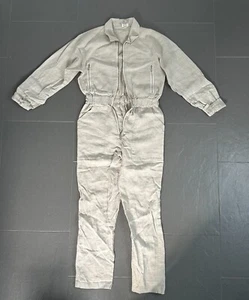 Everybody Margot Womens Tan Cotton Jumpsuit Long Sleeve Front Zip Size XXS - Picture 1 of 4