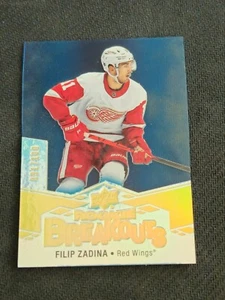 2019-20 UPPER DECK UD FILIP ZADINA RB7 #ed 91/100 ROOKIE BREAKOUTS - Picture 1 of 2