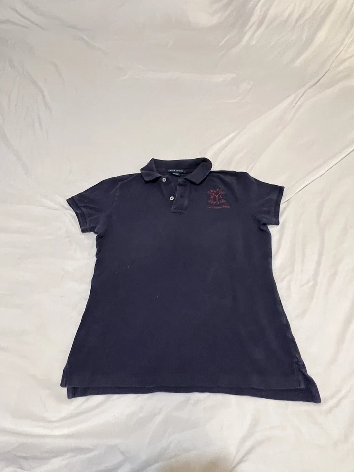 Vintage Polo Ralph Lauren Youth Polo Blue RLPC Row #2 Size Large 117 - Image 1 of 4